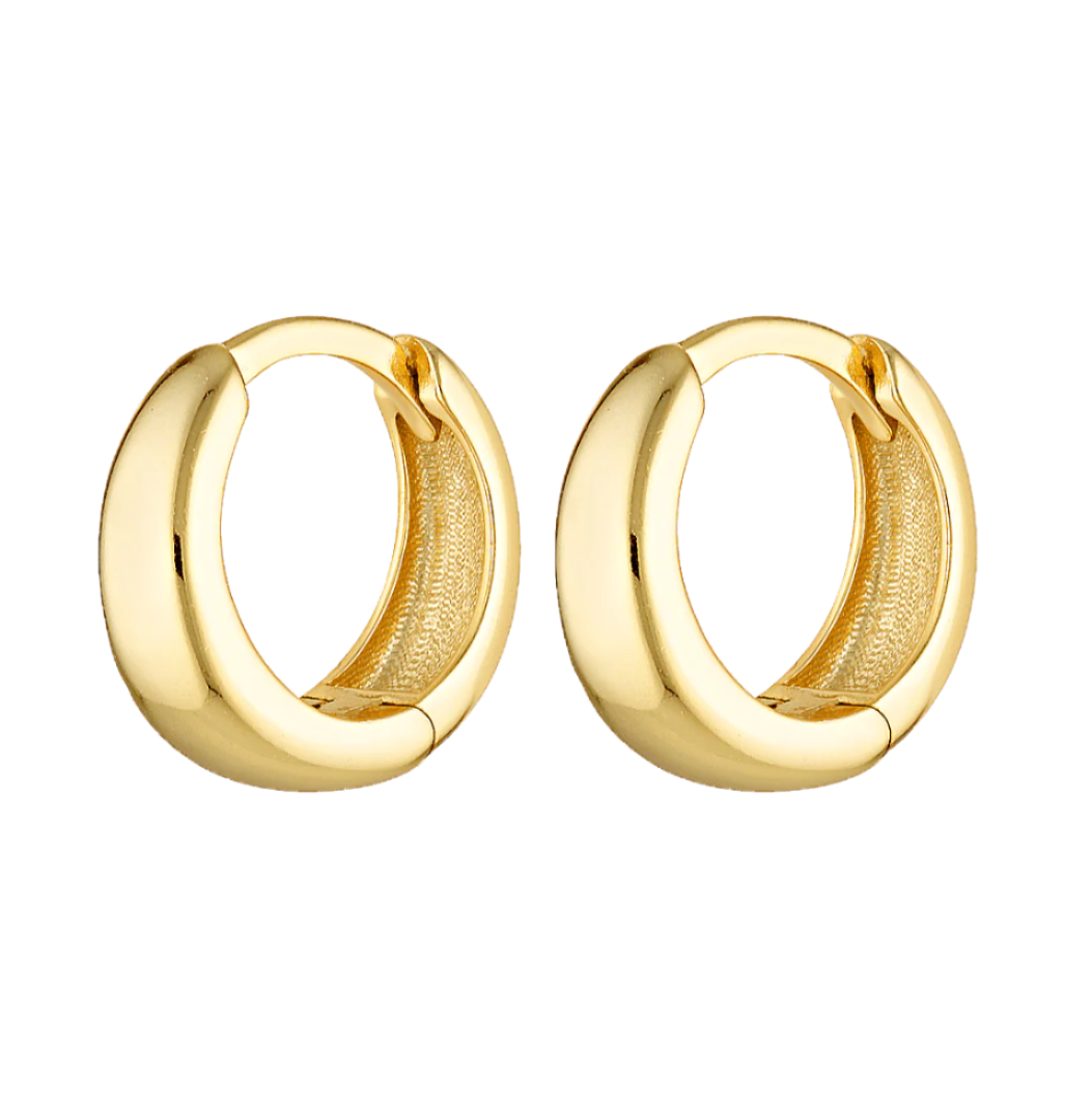 18k Gold filled hoop huggies