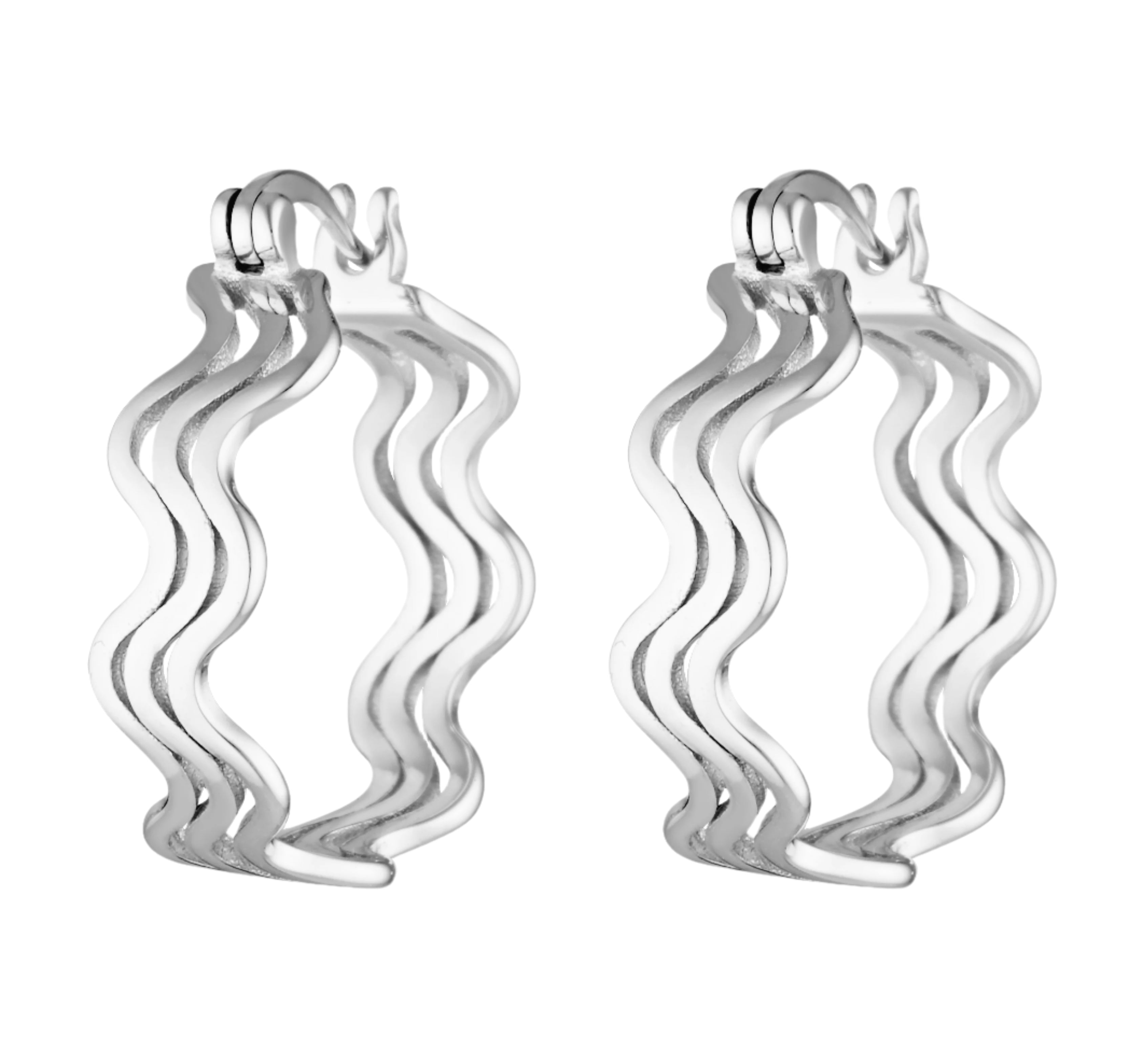 Alma Hoops in Sterling Silver