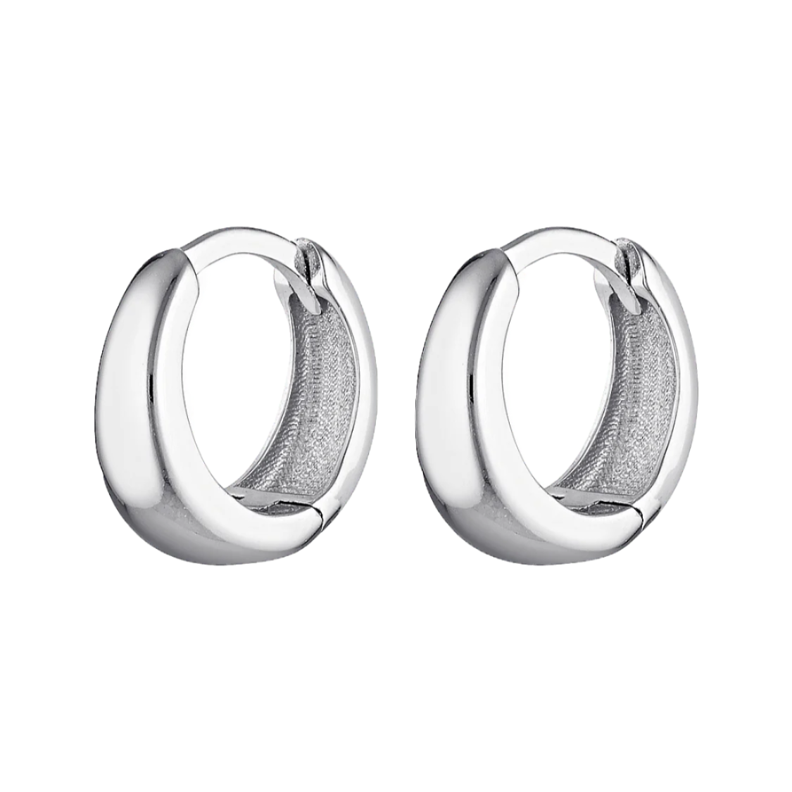 Sterling silver hoop Huggies
