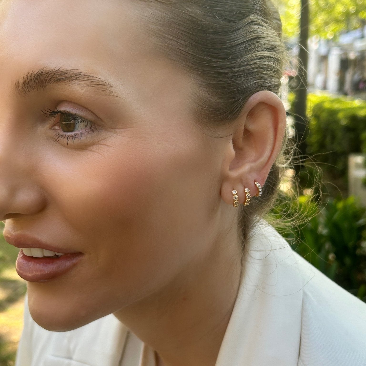 Mini crystal cubic zirconia Huggies