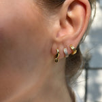 Aars Huggies. Thick wavy huggies, three bands. 14k Gold Vermeil.