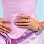 The Dauphine Ring capsule collection in gold and gemstones