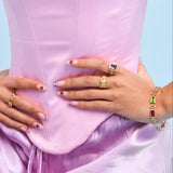 The Dauphine Ring capsule collection in gold and gemstones