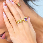 The beautiful Dauphine cocktail Ring in 18k Gold Vermeil