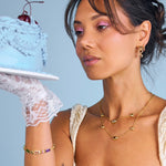 New necklaces in green/blue stones and red/pink stones