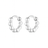 Silver Mochi huggies. Small ball huggies