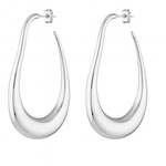 Silver long drop earrings