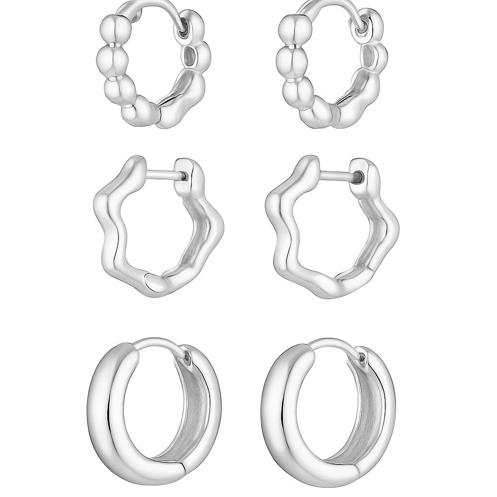 It girl stack in silver