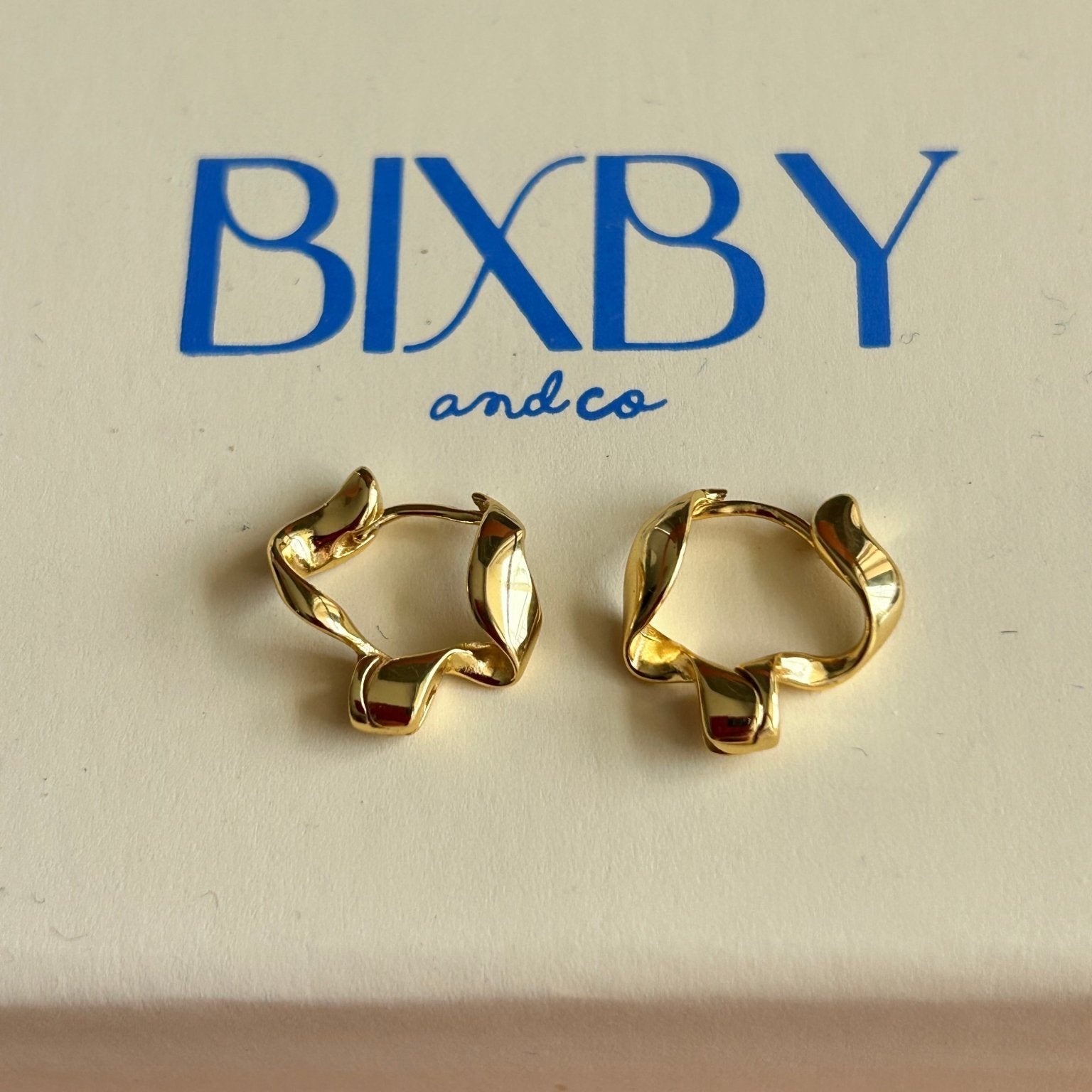 14 Gold vermeil Nyborg Hoops on Bixby packaging