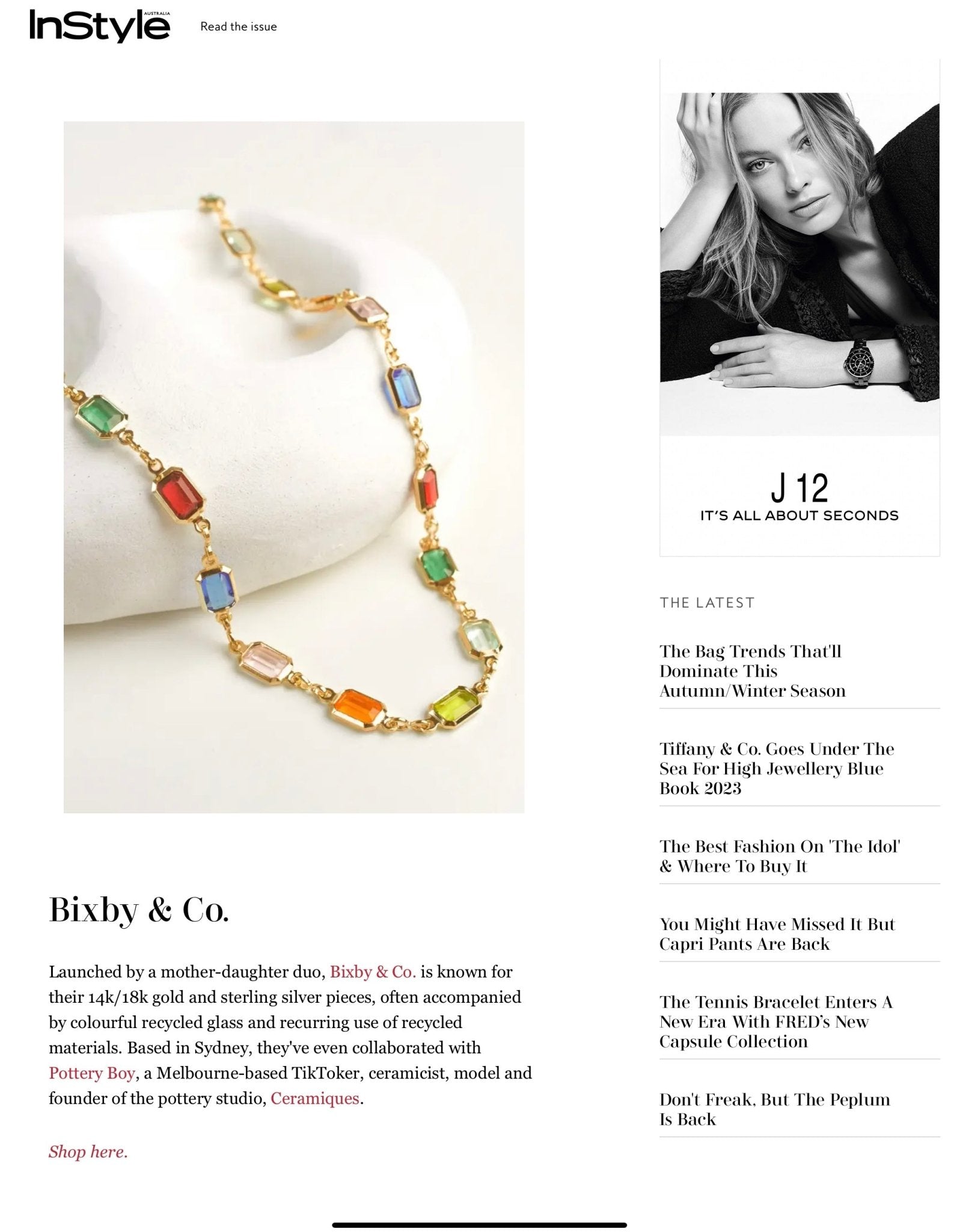 Bixby and Co in Vogue Australia