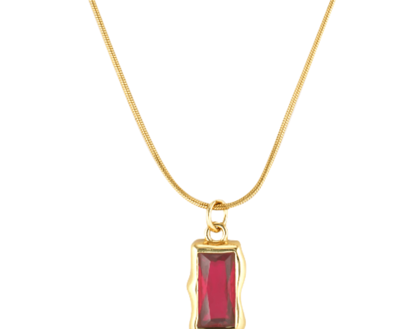 Red Birthstone Necklace