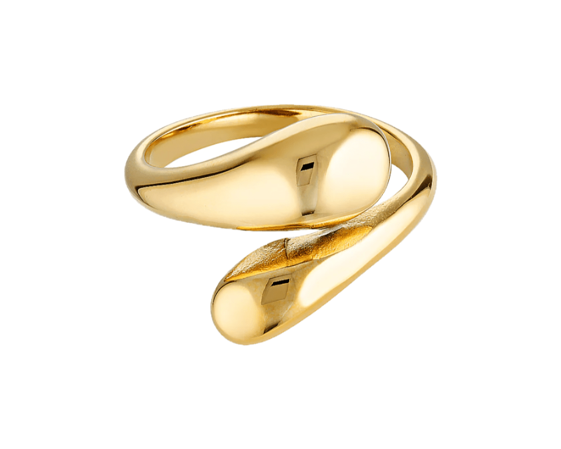 gold filled ring - adjustable hug ring
