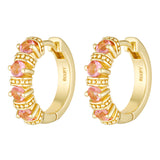 Solara Hoops - pink tourmaline