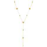 Izzy Rose Necklace | cute heart pendants on long gold chain 