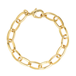 gold filled large chain link bracelet 