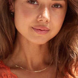 Model wearing 18k gold fill Summer chain