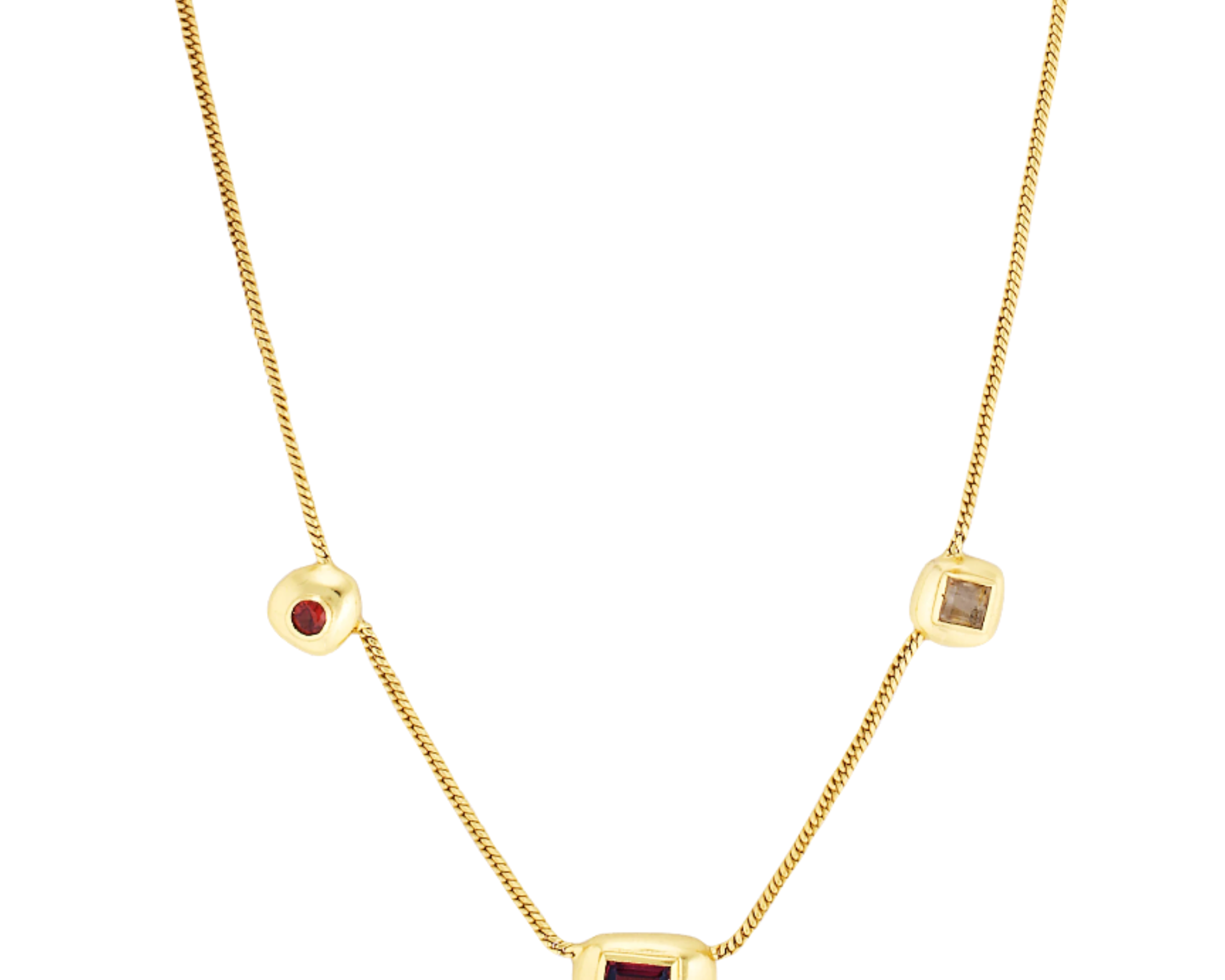 Alchemie Necklace in Ruby, Garnet and pink Tourmaline