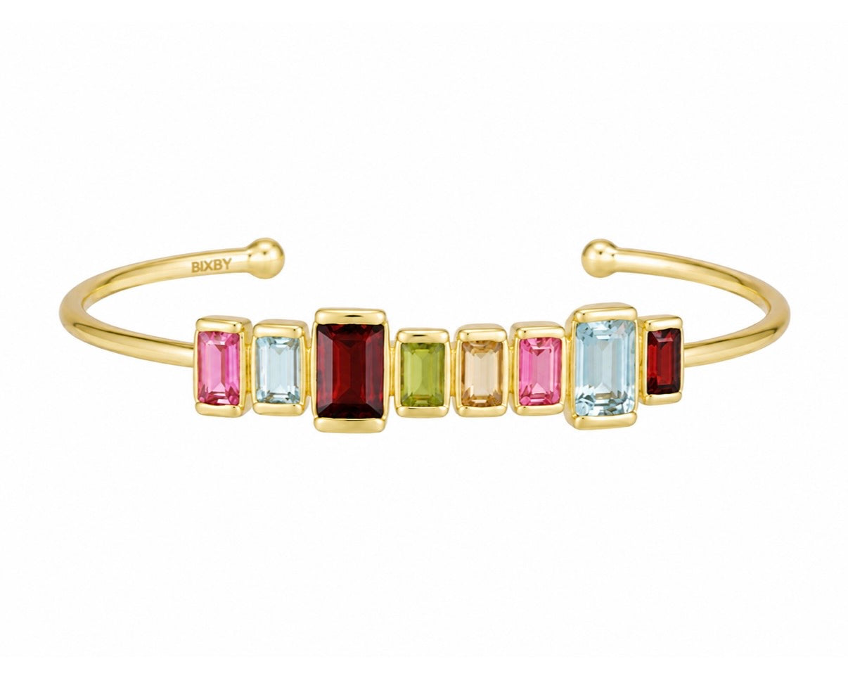 colourful gemstone cuff 