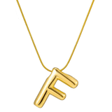 Letters in gold necklace 