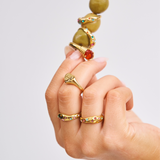 multiple Bixby and Co rings on a models hand