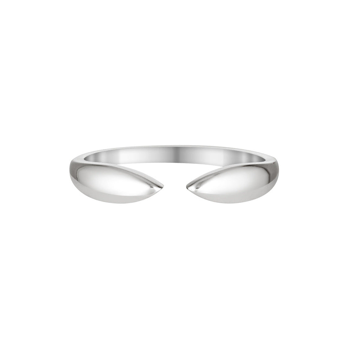 Silver ring on a white background