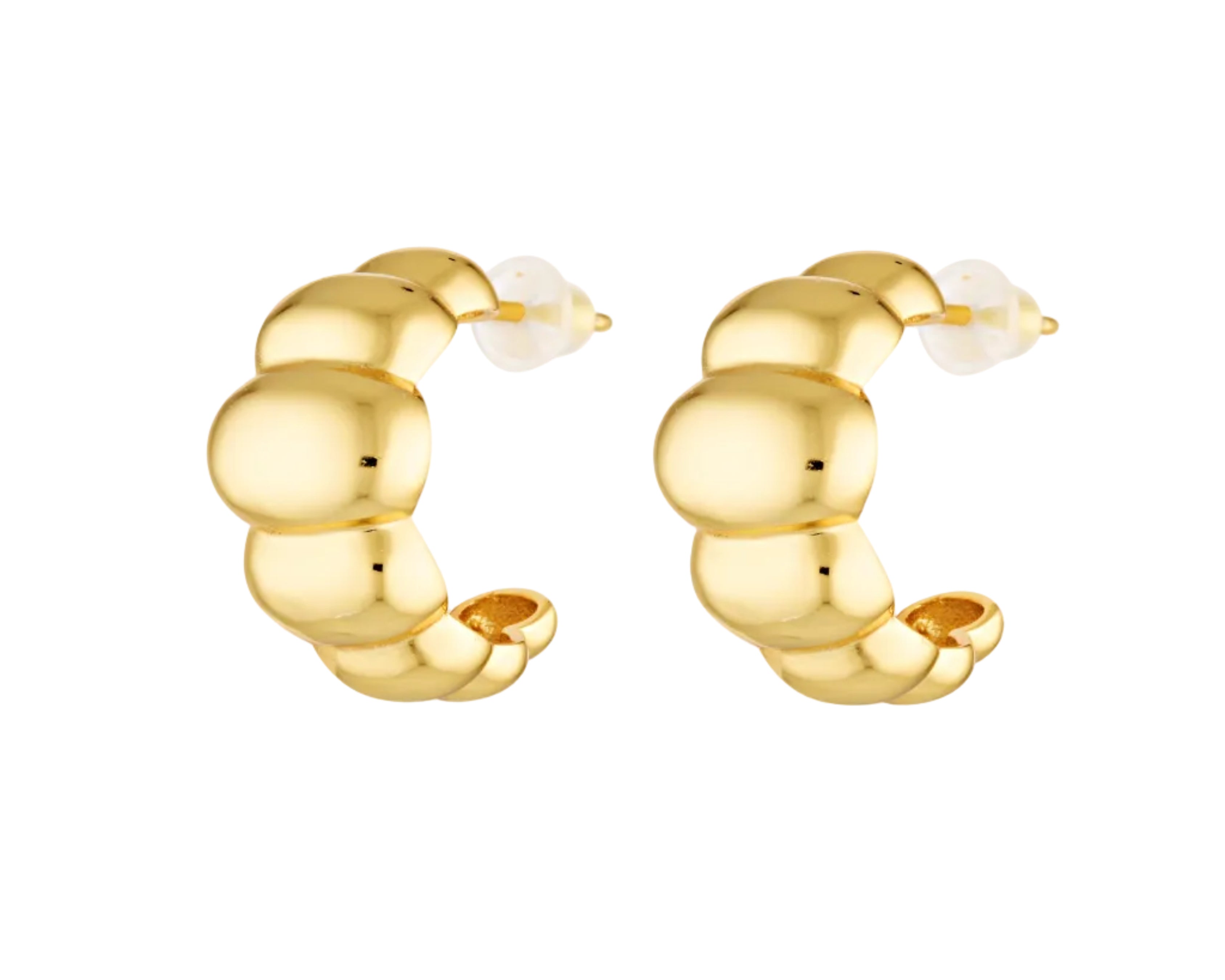 Hourglass Earrings in vermeil gold 