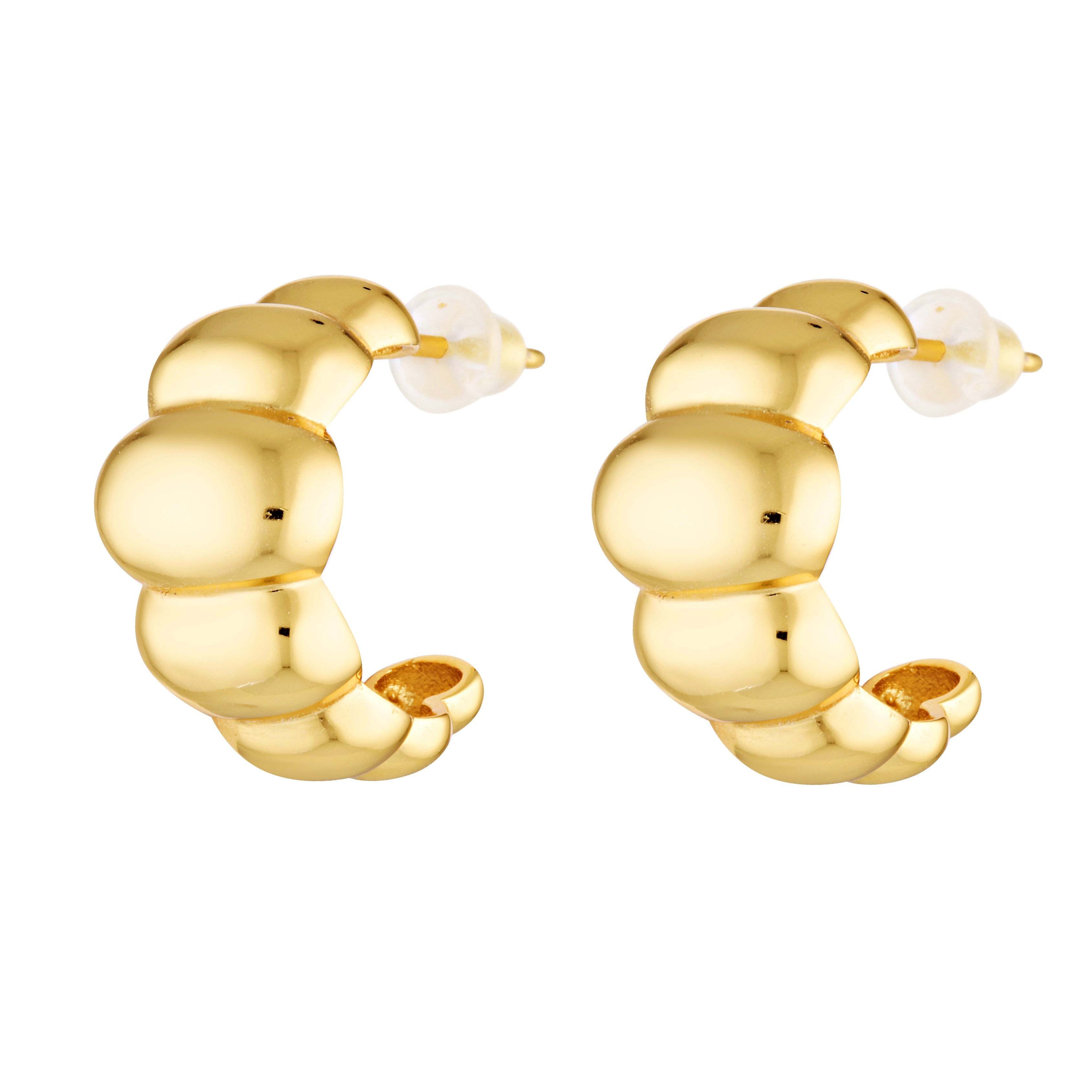 Hourglass Earrings in vermeil gold 