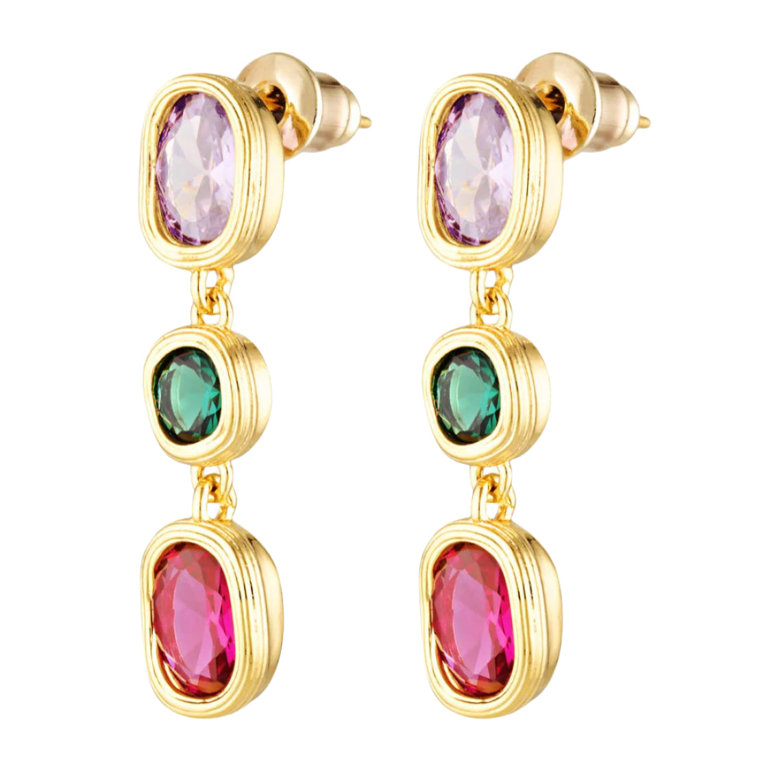 Paloma Drops in multicoloured gemstones 