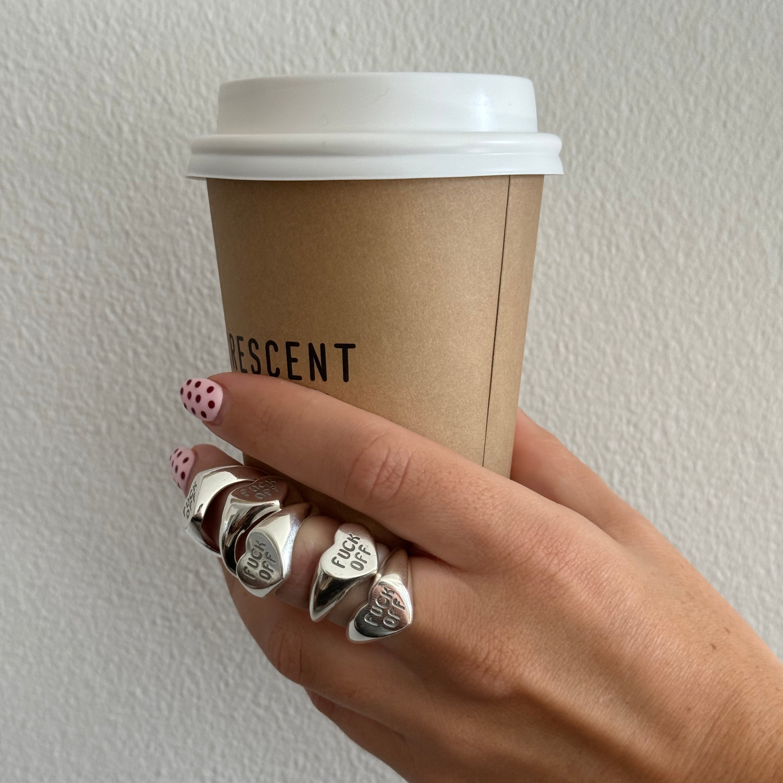 The viral Fuck Off Ring in 925 Sterling Silver 