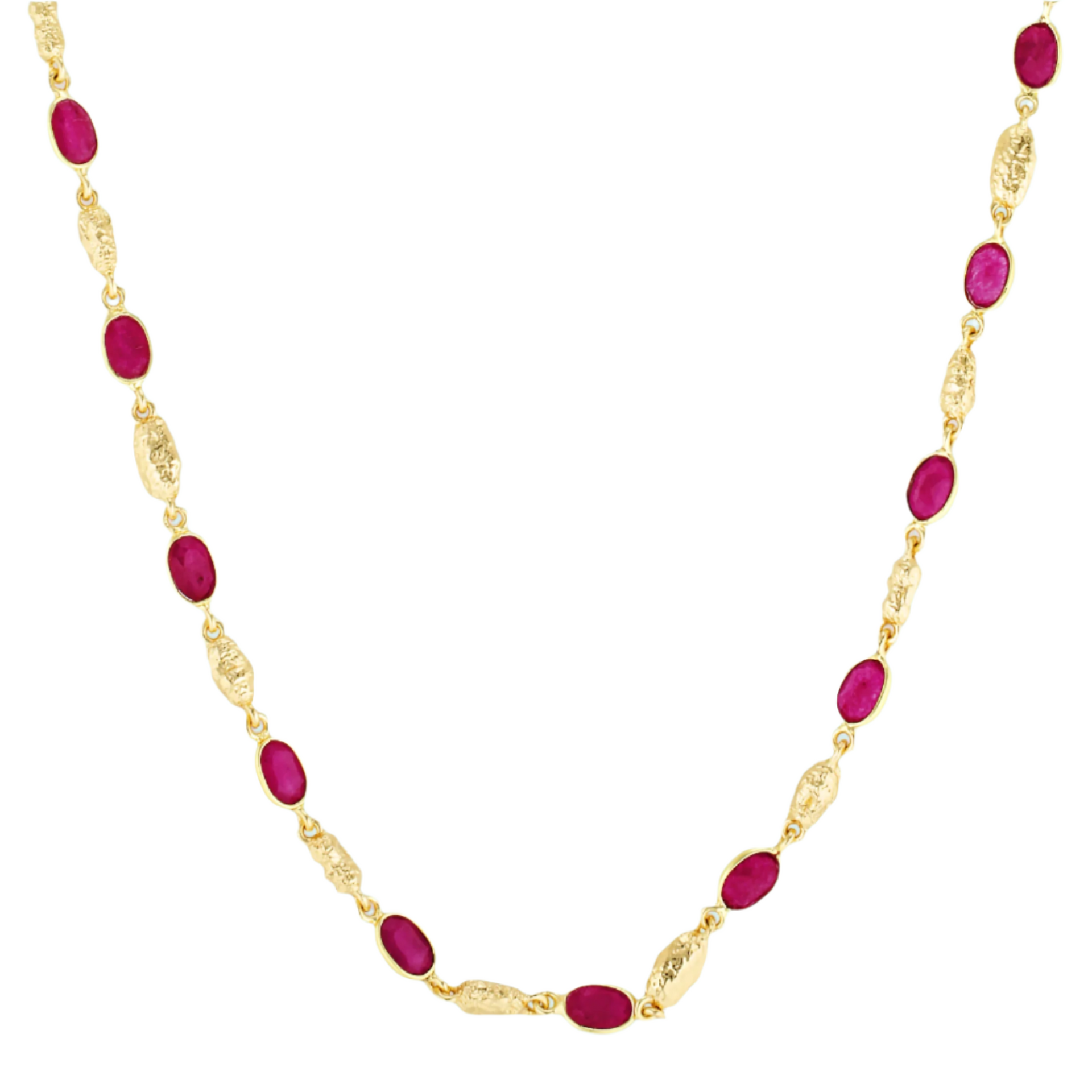 Macaron Necklace | pink jade gemstones and 14k Gold Vermeil