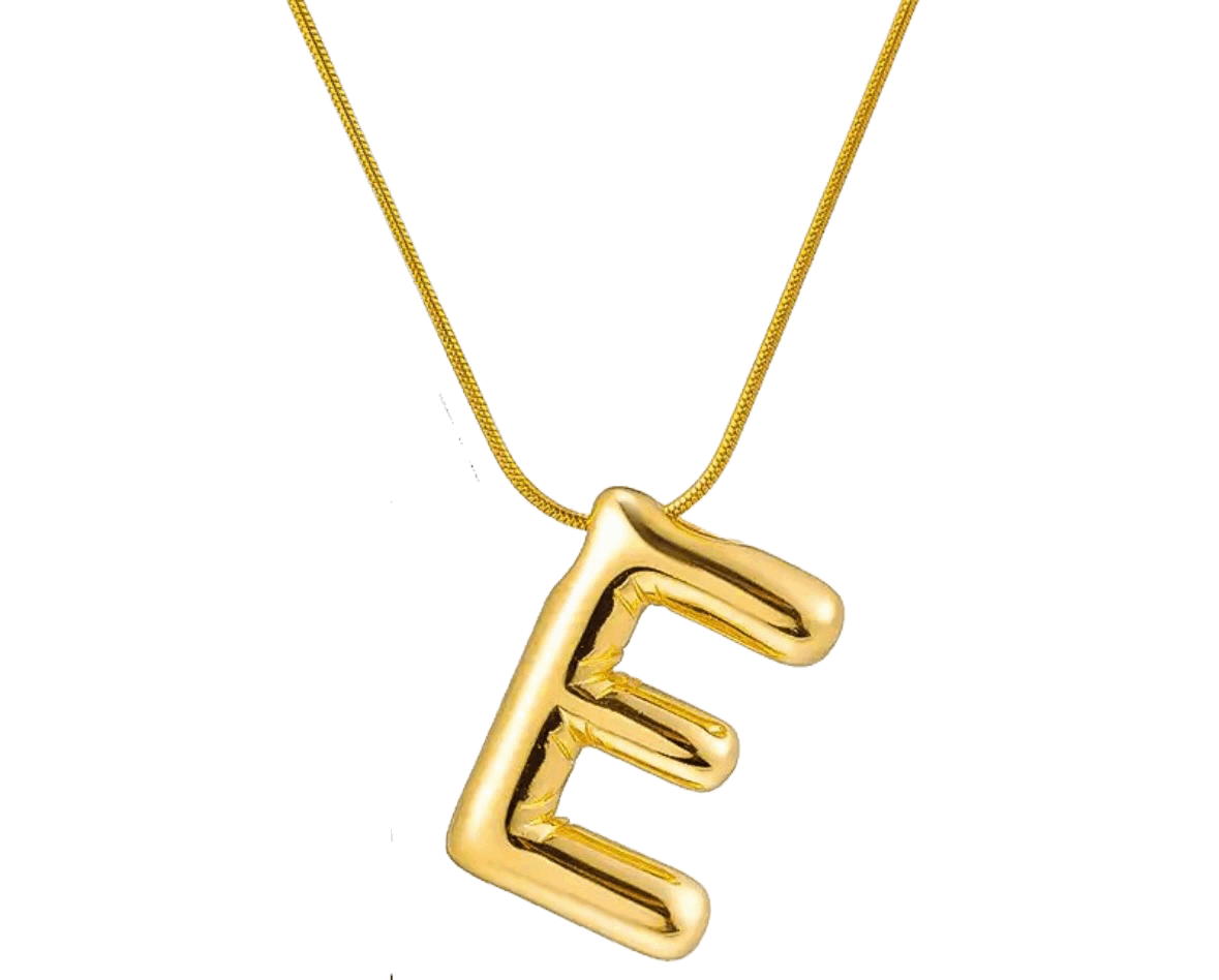 Balloon Letters necklace in letter E