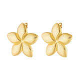Fleur gold flower shaped earrings
