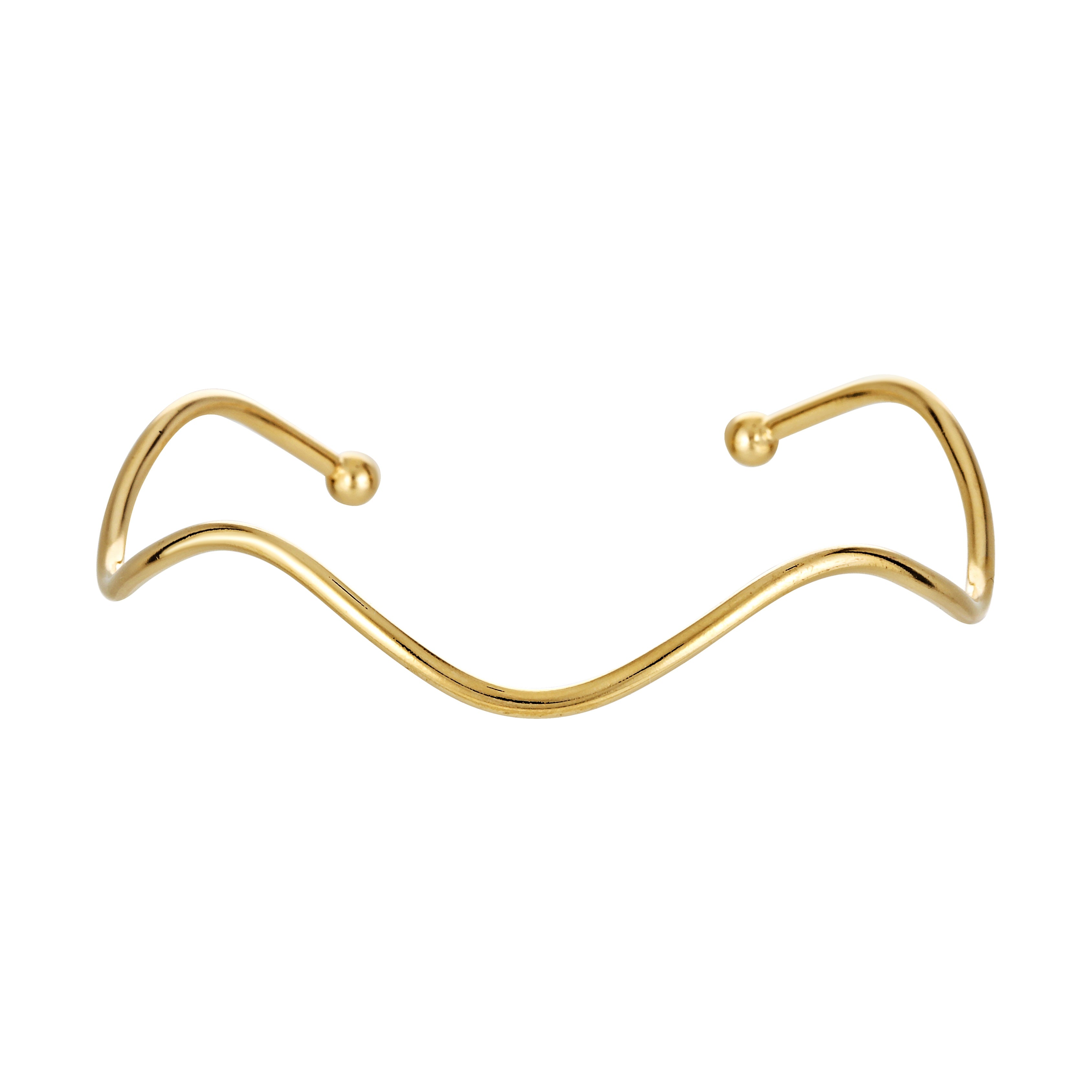 Gold wavy and bendy bangle 