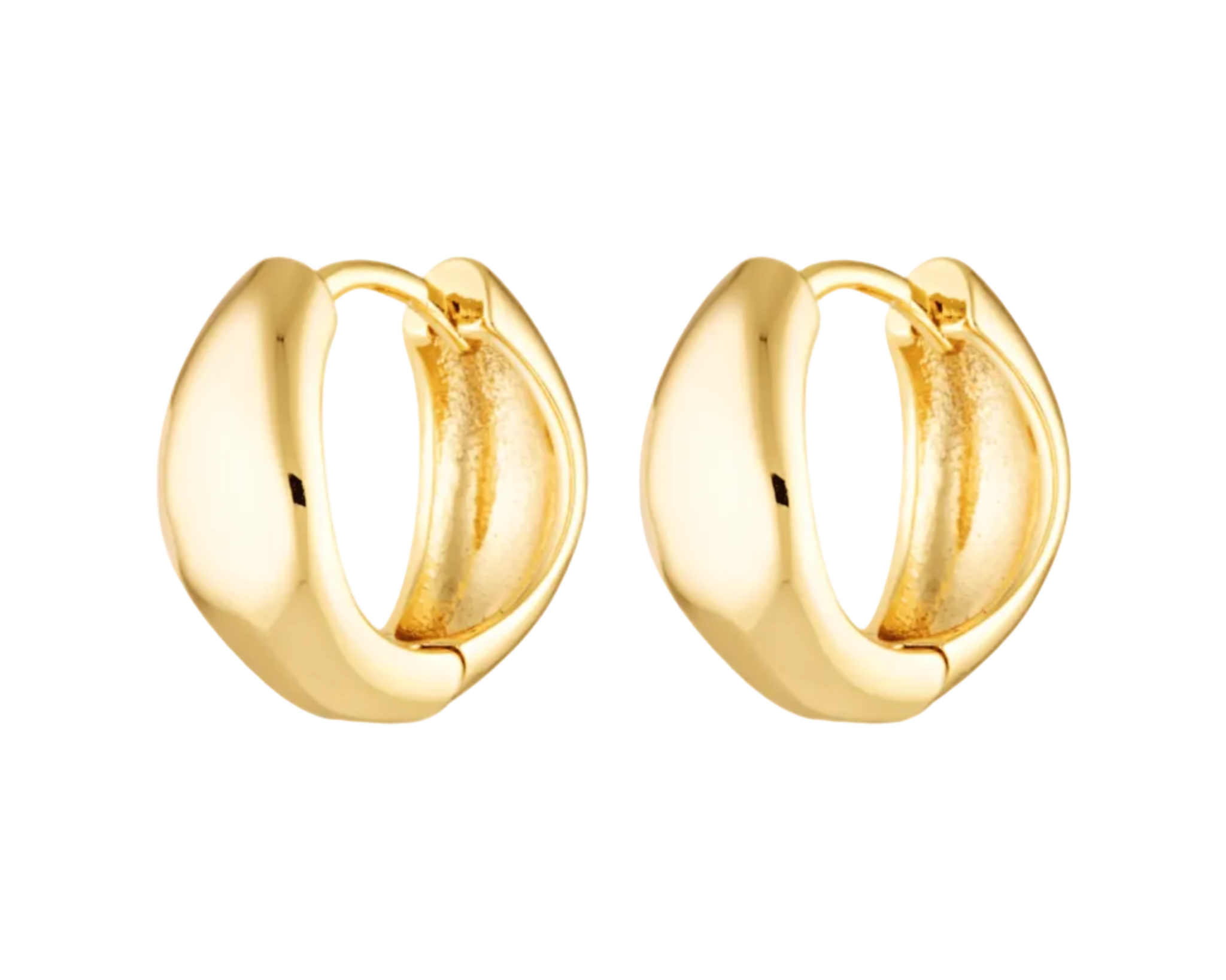 Rain Drop Hoops in gold