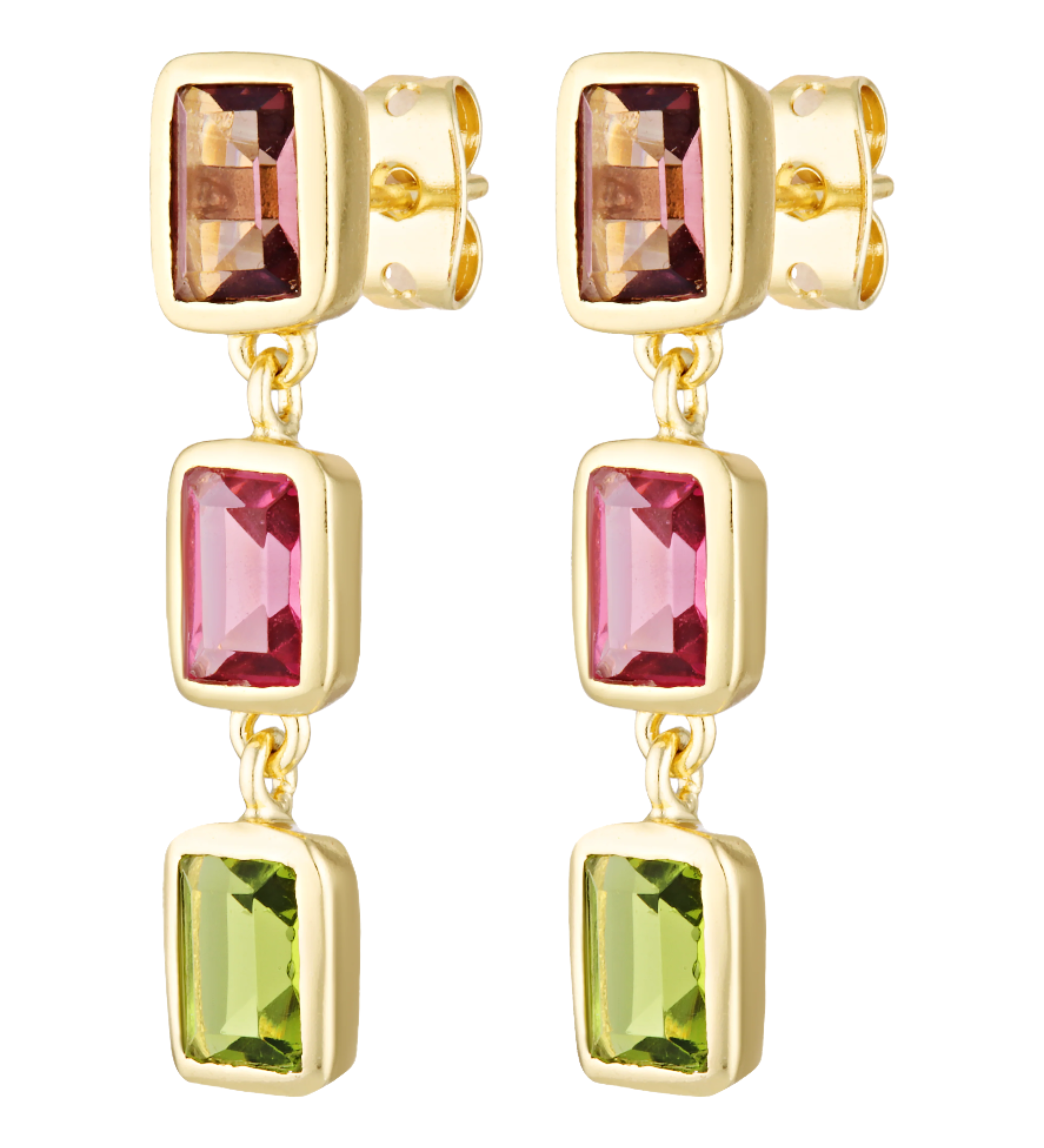 Stunning natural semi precious gemstone drop earrings 