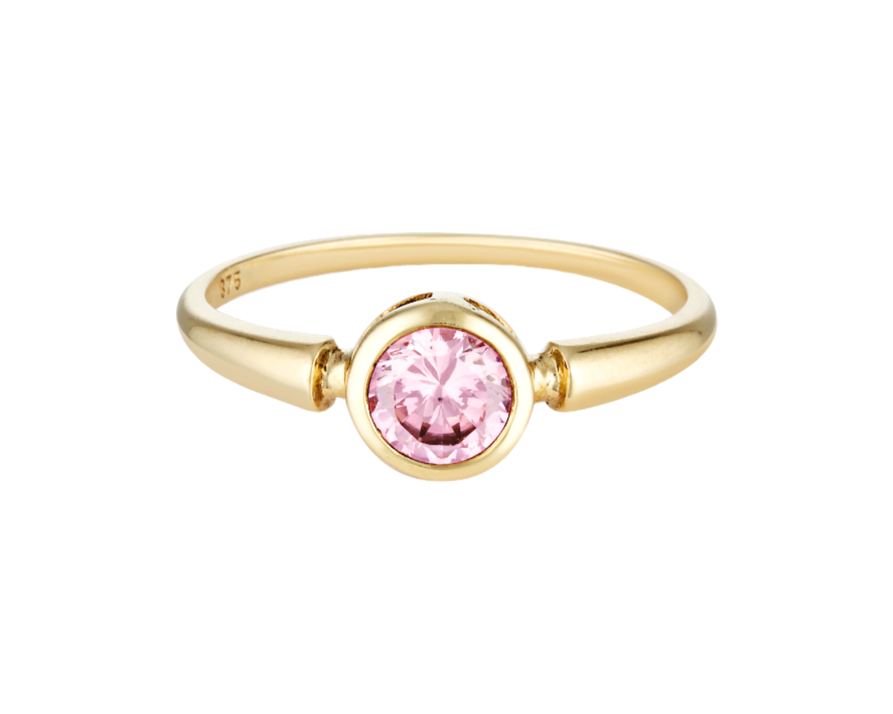 Pink Morganite simple gold ring