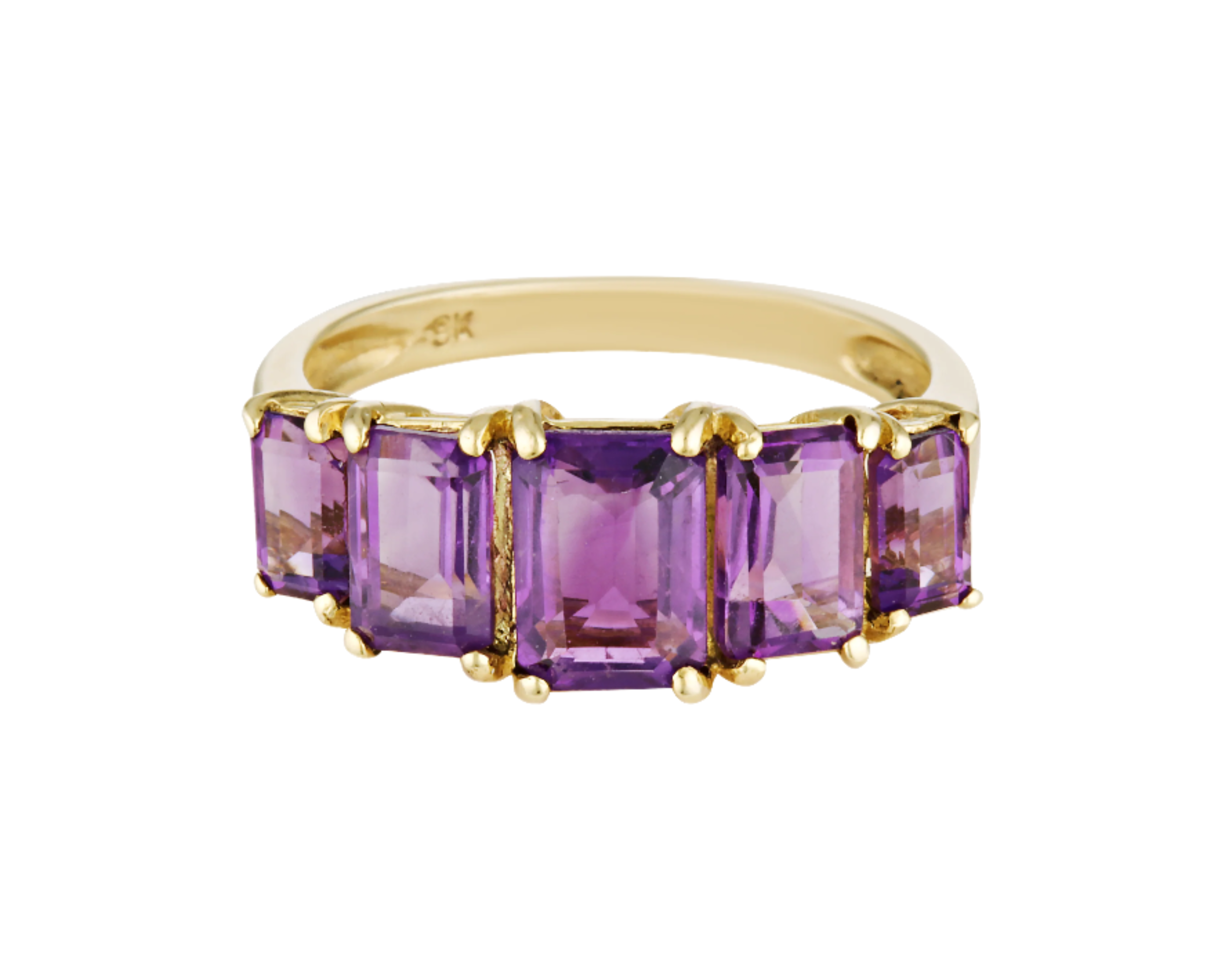 The beautiful Amethyst solid gold ring