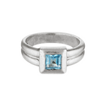 Antique silver Aquamarine ring