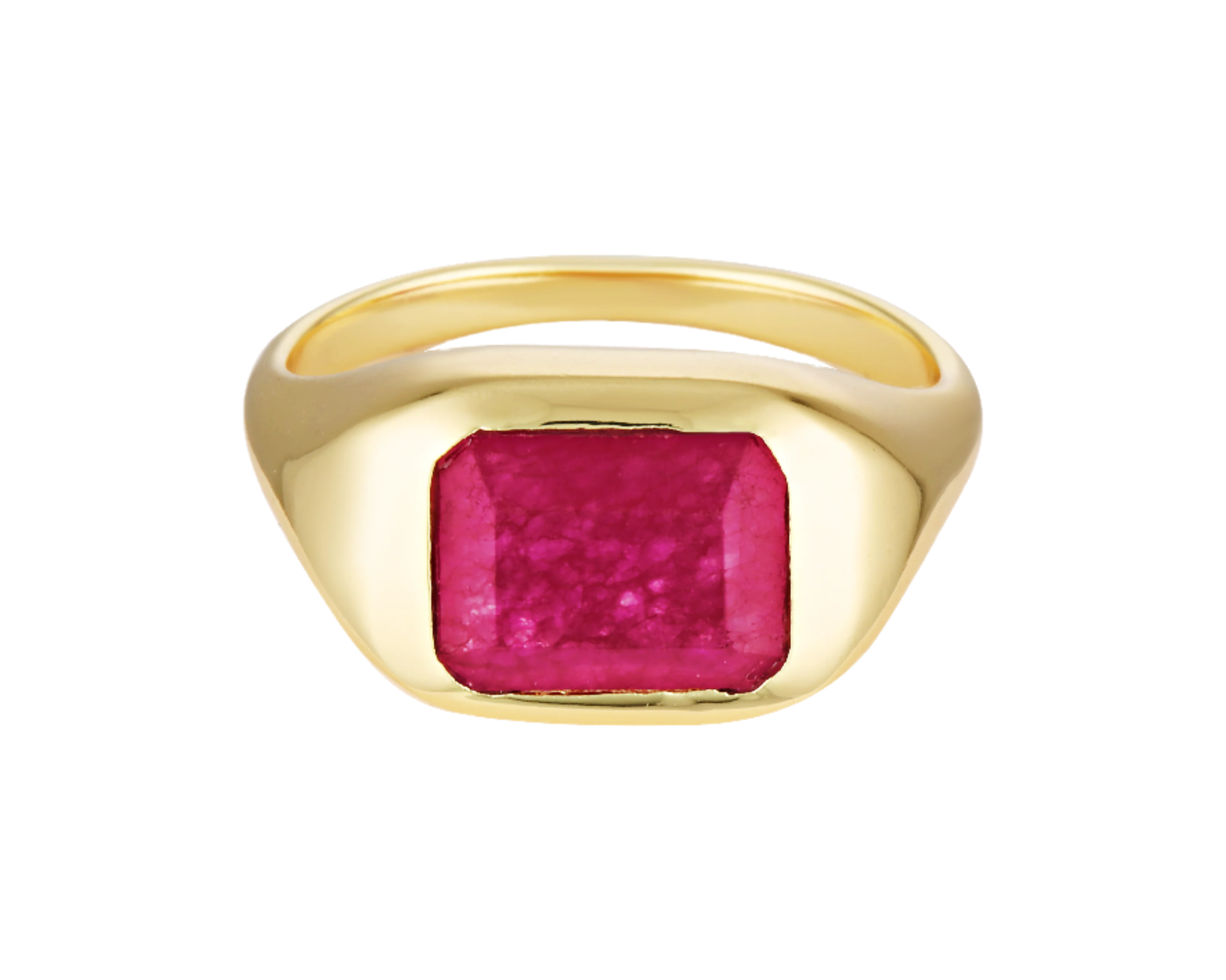Garnet gemstone Signet Ring 