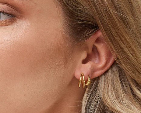 Agnes Hoops in gold and silver 