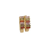 Free 18k Gold filled gem huggies