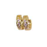 Free 18k Gold filled gem huggies