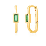 14k gold vermeil earrings with green onyx detail