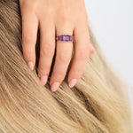 The Mabel Ring - stunning baguette cut Amythyst ring