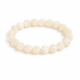 Pearl bracelet on a white background