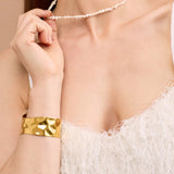 Beautiful gold textured bracelet from Bixby and Co