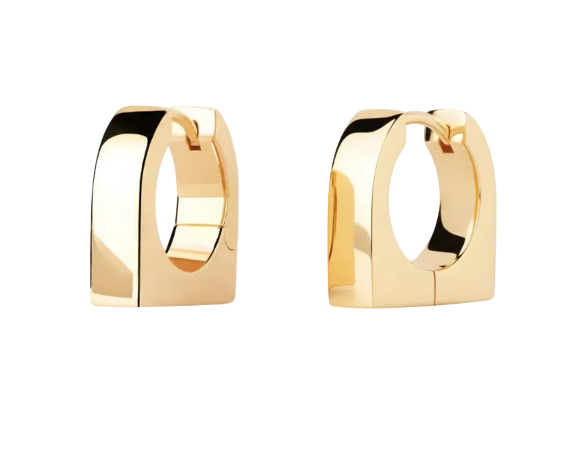 Edited Maribo Hoops - lightened gold with completed right earring edge