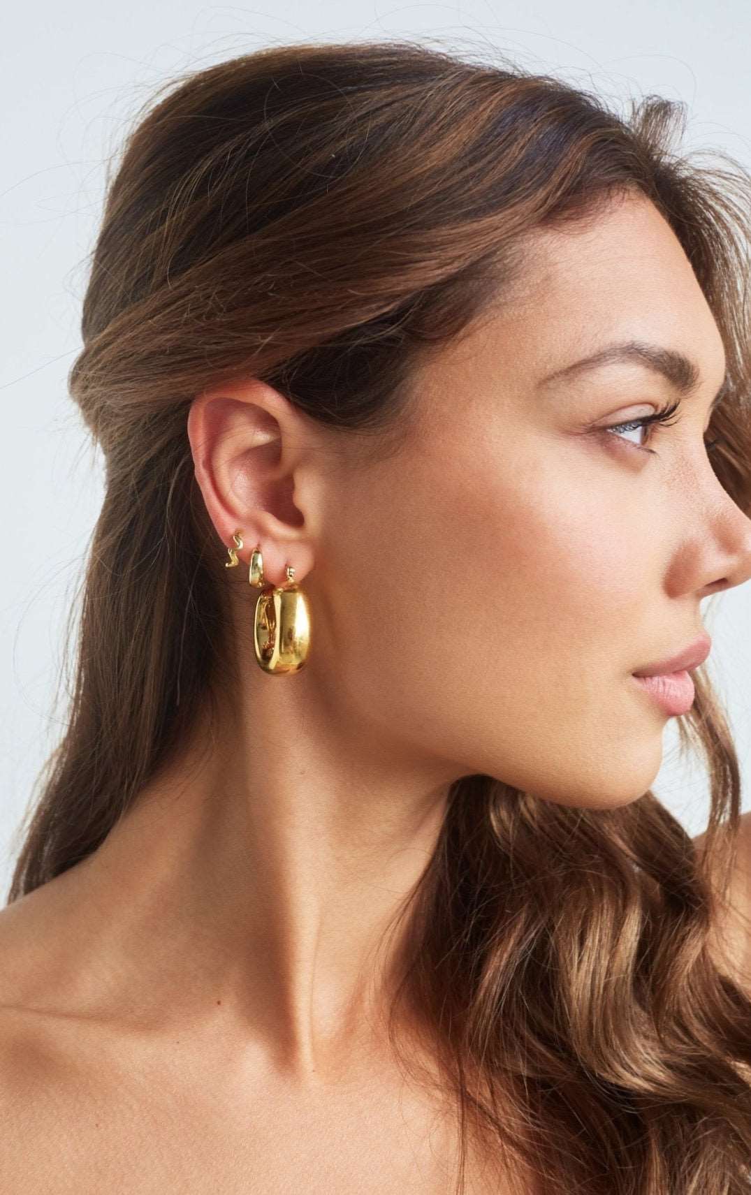 Bixby and Co 18k gold hoop stack 