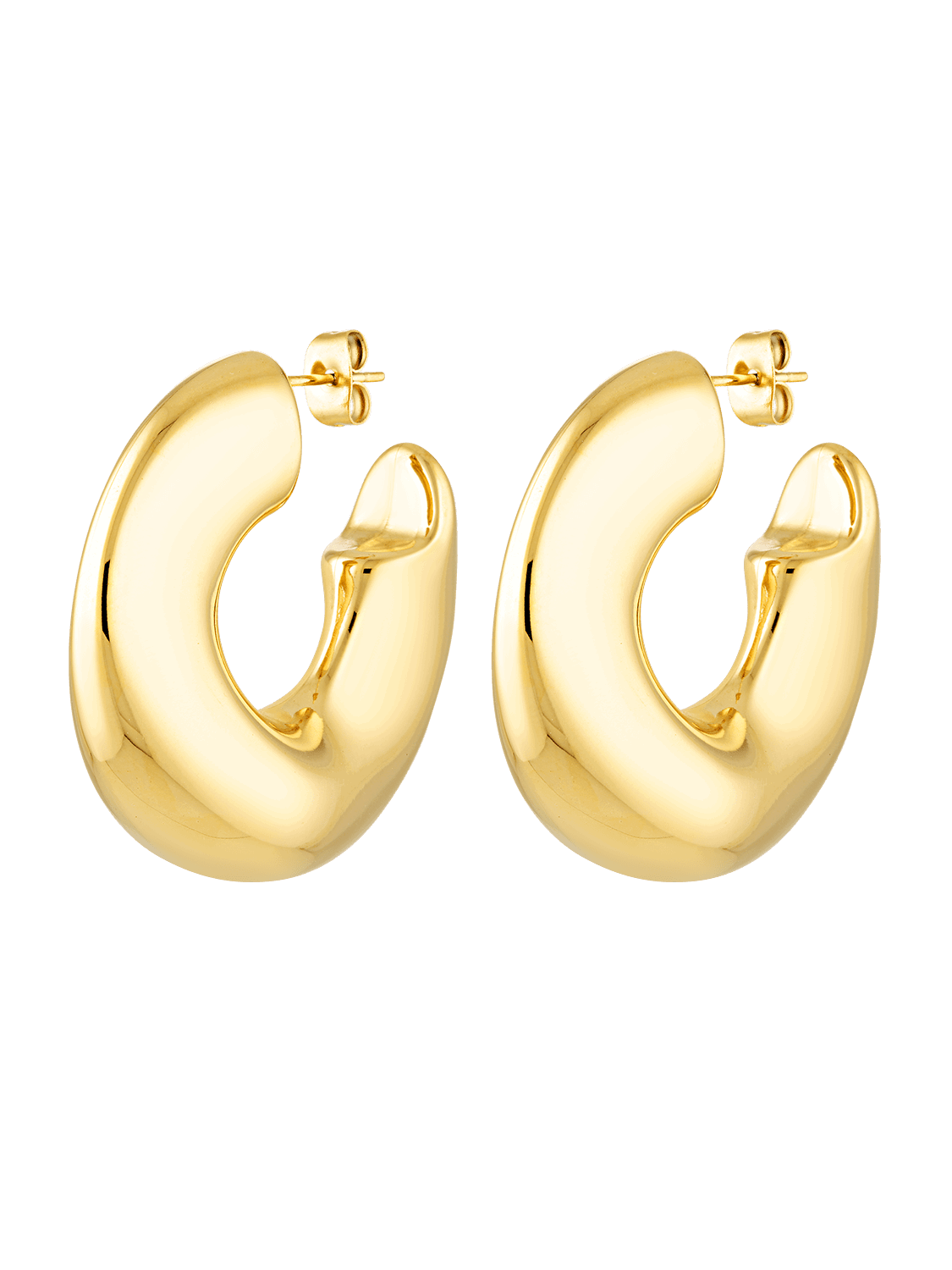 New Bixby and Co large organic gold hoops