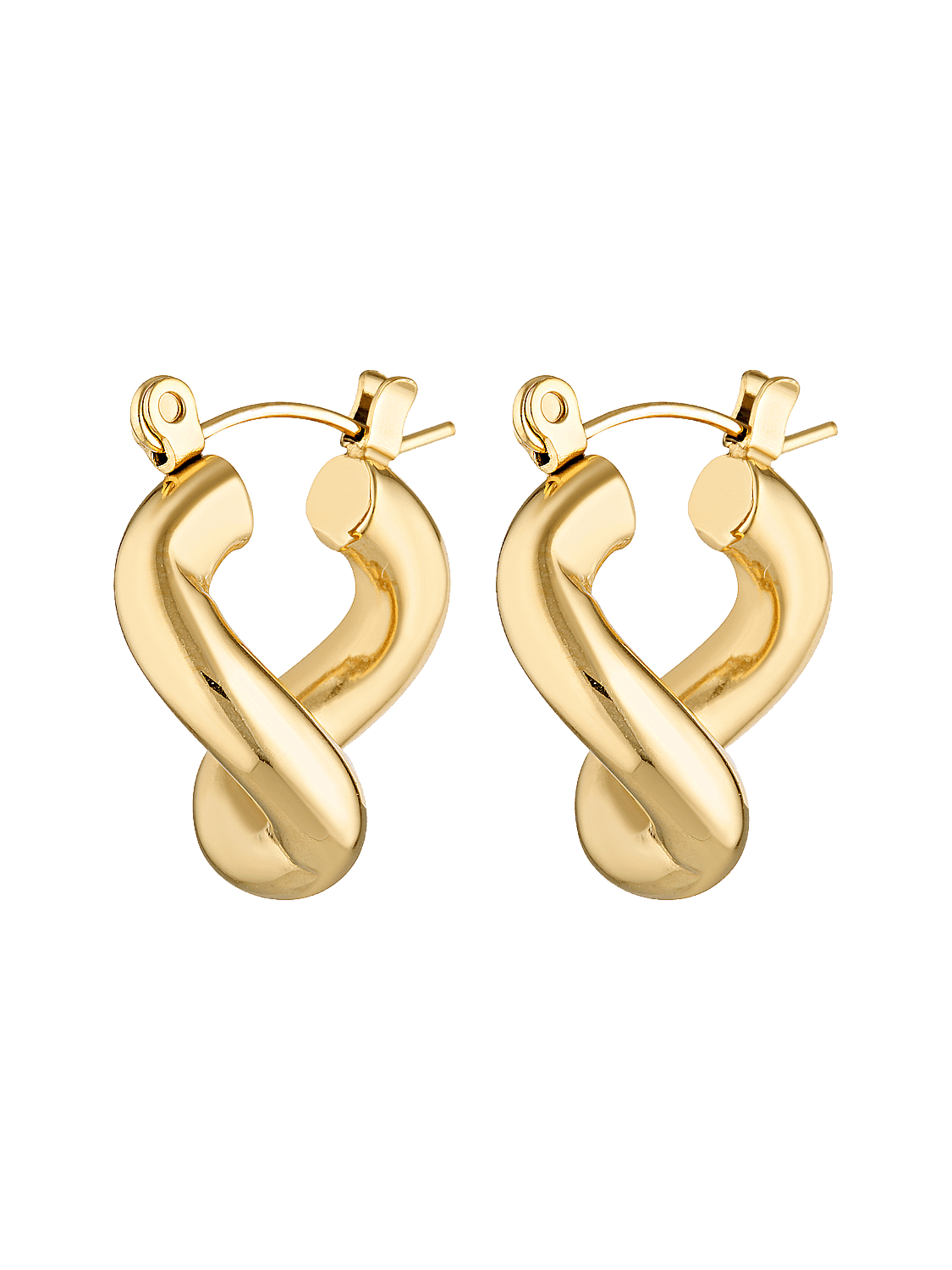 Wavy design 18k gold filled earring